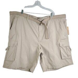 626 Blue Vintage Surplus Co Denim Cargo Shorts Khaki Tan